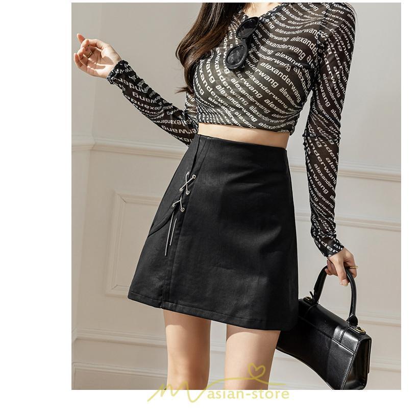 スカート | レディース ミニインパンツ 合皮 ミニ韓国ファッション 脚長 かわいい おしゃれ ミニスカ レザーセクシー 秋冬 おしゃれ