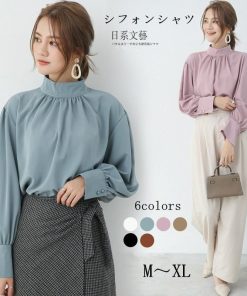 シャツ・ブラウス | ブラウス バルーンスリーブ バルーン袖 とろみ クラシカル レディース 長袖 ファッション カジュアル エレガント 細身 優雅 エレガント 上品 通勤 オシャレ OL