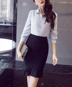 スカート | タイトマーメイドハイウエスト セクシーヒップアップ 膝丈無地 黒 オフィス 30代40代 50代 フォーマル