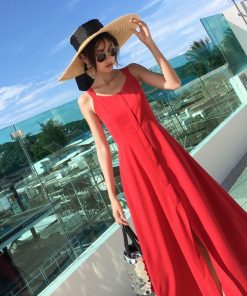 マキシ | ロングワンピース 2020春夏 キャミワンピ レディース マキシ丈ワンピ リゾートワンピース 背中見せ 海旅行 フレアワンピース セクシー XL 無地 L S M