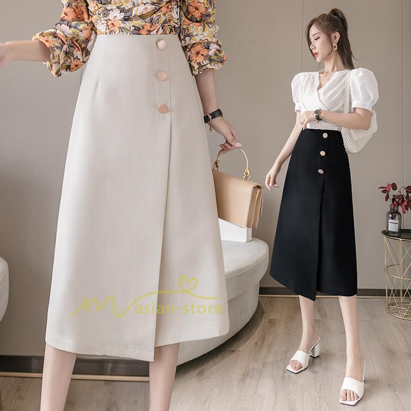 スカート | ボトムス ロング ロングフロントスリット 春 夏 秋 冬 体系カバー Aライン 20代30代40代 通勤通学 カジュアル 無地人気 着痩せ レトロ風 2022