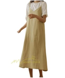 マキシ | ワンピース キャミワンピース レディース フレア Vネック ジャンスカ ジャンパースカート 産後 妊婦 大人 オーバーサイズ カジュアル 通勤通学 上品 春アウター