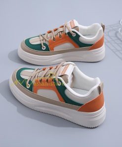 スニーカー | スニーカー　レディース レディースシューズ ローカット 靴 フラットシューズ ぺたんこ ウォーキングシューズ 厚底スニーカー Pu革 厚底靴 歩きやすい 美脚