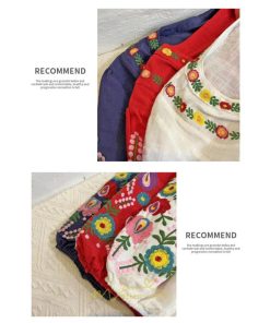 ミニ丈 | ワンピース レディース 長袖 夏秋 きれいめ 大人膝上 リゾート 花柄 おしゃれ 可愛い 通勤 お呼ばれ 綿麻 レトロ がーりー 甘め エスニック風 デート