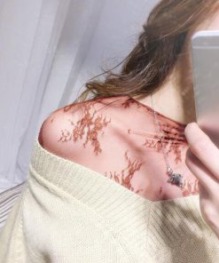 シャツ・ブラウス | トップス レディース チュール ハイネック 長袖 レース レースインナー トップス シースルー