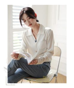 シャツ・ブラウス | ブラウス トップス レディース Vネック秋 シンプル 着回し カジュアル 通勤 オフィス お出かけ 上品 フェミニン 女子会 就活 デート お仕事 エレガント 二次会