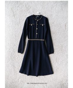 ミディアム | ニットワンピース レディース 40代 ワンピース 秋冬 長袖ワンピース 膝丈ワンピース ニットAラインスカート ロング丈 オシャレ通勤 30代50代 韓国風 大人上品