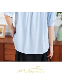 シャツ・ブラウス | ブラウス 半袖 レディース シャツ おしゃれ トップス レトロ オフィス 通勤 夏コーデ シンプル Vネック 上品 華奢見え 20代30代40代 着痩せ エレガント