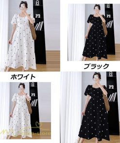 ワンピース | マタニティスカート レディース 着痩せ Aライン半袖 スクエアネック 薄手 夏新作 膝丈 妊婦服 柄 ポケット 産前 マタニティウェア 夏服