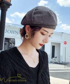 レディース | ベレー 秋新作 ベレー帽 帽子 上品 女性用 秋冬 美しい おしゃれ ひも付き ベレーキャップ 冬コーデ カジュアル 人気 女性帽子 おしゃれ 千鳥格子