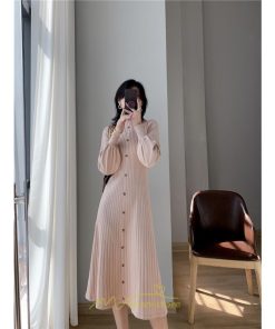 ニットワンピース | ロングワンピース ワンピース レディース ロング丈 秋 冬 ハイネック 長袖 体型カバー 秋冬 上品 OL 50代 30代 40代 通勤