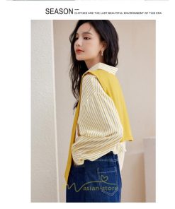 シャツ・ブラウス | ブラウス トップス レディース シフォン ボーダー柄 フォーマル スーツ インナー オフィス カジュアル 入学式 入園式 卒業式 母 七五三 受験 ママ 卒園式