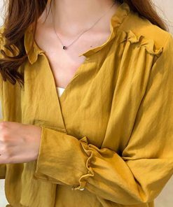 シャツ・ブラウス | 大人 夏 トップス ブラウス オフィス シャツブラウス 長袖 春 フォーマル おしゃれ Vネックブラウス ゆったり レディース