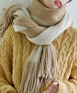マフラー | フリンジレディース リバーシブル 大判 秋冬 厚手無地 ストール かわいい リバーシブル