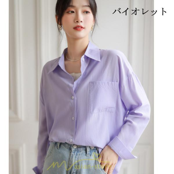 シャツ・ブラウス | ブラウス トップス 長袖 Vネック ボタン 無地 上品 通勤 レディース 秋 20代 30代 40代 OL ママ 母 フェミニン デート お出かけ 通勤 リクルート お仕事