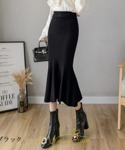 スカート | レディース ロング丈 マーメイド可愛い シンプル ニット 秋冬コーデ ボトムス きれい フレアカジュアル 女子会 新作 デート 抜け感