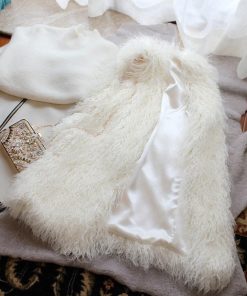 ジャケット・ブルゾン | エコファーベスト レディース韓国風ベスト