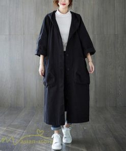 チェスターコート | トレンチコート レディース ロングコート 秋 秋コート フード付き 長袖 オーバーサイズ コート アウター ミリタリー 秋服 無地 カジュアル