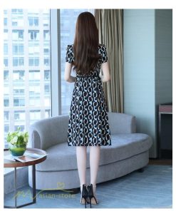 ミディアム | ワンピース レディース 着痩せ 半袖 膝丈 ミディアムワンピース ファッション ミディアムワンピース 夏 Vネック サマーワンピース 上品 日常感 大きいサイズ