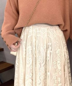 ロングスカート | 総レーススカート レディース ボトムス