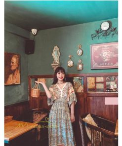 マキシ | ワンピース レディース 40代 春秋 キレイめ マキシ丈ワンピース ロング丈 Aラインワンピース ゆったり エスニック風 上品 上品 着痩せ オシャレ レトロ風 2021作