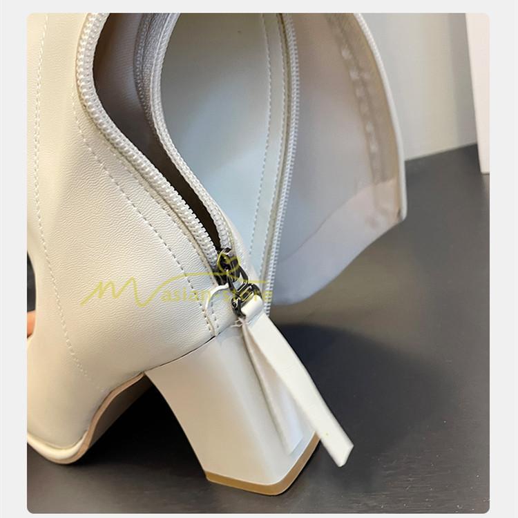 ロングブーツ | レディース ブーツ 秋冬 シューズ 靴 太ヒール チャンキーヒール 合皮ブーツ PUブーツ ロング靴 後ろファスナー COS くつ 大人 コスプレ