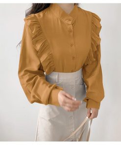 シャツ・ブラウス | ブラウス レディース きれいめ 40代 春秋 上品 無地 ブラウス 長袖 ゆったり オシャレ 韓国風 通勤 大人 着痩せ 50代 バルーンスリーブ 30代 韓国ファッション