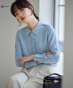 シャツ・ブラウス | ブラウス レディース 長袖 50代 白 シャツ ゆったり トップス きれいめ フォーマル 上品 フェミニン 青 高品質 40代 OL 通勤 フォーマル 20代 30代