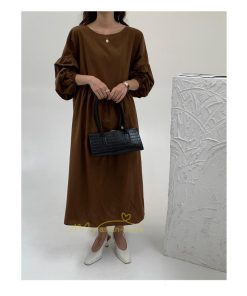 マキシ | ワンピース レディース 40代 50代 長袖 きれいめ ゆったり ロング丈 マキシ丈 体型カバー 無地 着痩せ 30代 カジュアル 通勤通学 夏物 お出かけ シンプル 上品