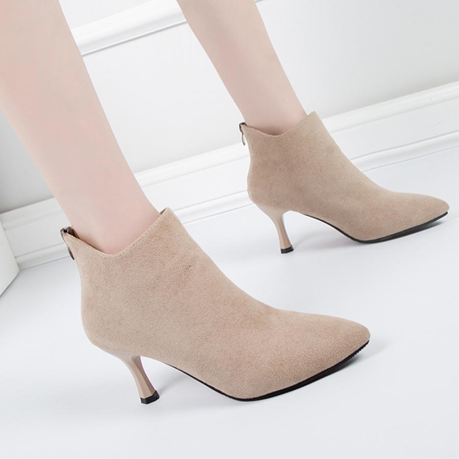 ショートブーツ | レディース 美脚 靴 ブーツ シューズ 通勤 韓国 ハイヒール OL