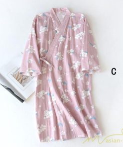 パジャマ ルームウェア | ルームウェア ネグリジェ パジャマ レディース ダブルガーゼ 綿100% ワンピース 長袖 ロング 春 夏 秋 薄手浴衣 バスローブ 花柄 おしゃれ かわいい 寝巻き