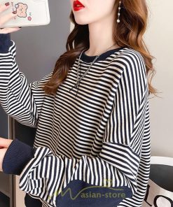 パーカー | トレーナー レディース 長袖 切り替え プルオーバー 大きいサイズ オーバーサイズ ルームウェア ビッグシルエット ボーダー柄 部屋着 お出かけ