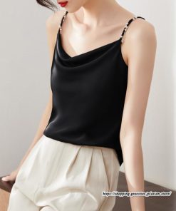 キャミソール タンクトップ | キャミソール サテン インナー レディース 重ね着 キャミ サテン生地 下着 肌着 ノースリーブ 光沢感のあるキャミソール 春 夏 秋 滑らかな手触り トップス