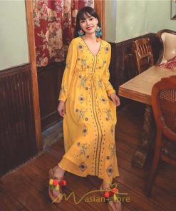 マキシ | ワンピース 長袖 レディース ロング丈 マキシ丈 綿麻 コットン リネン Aライン ゆったり 体型カバー 大人 可愛い 海外旅行 秋 夏 エスニック ナチュラル 春