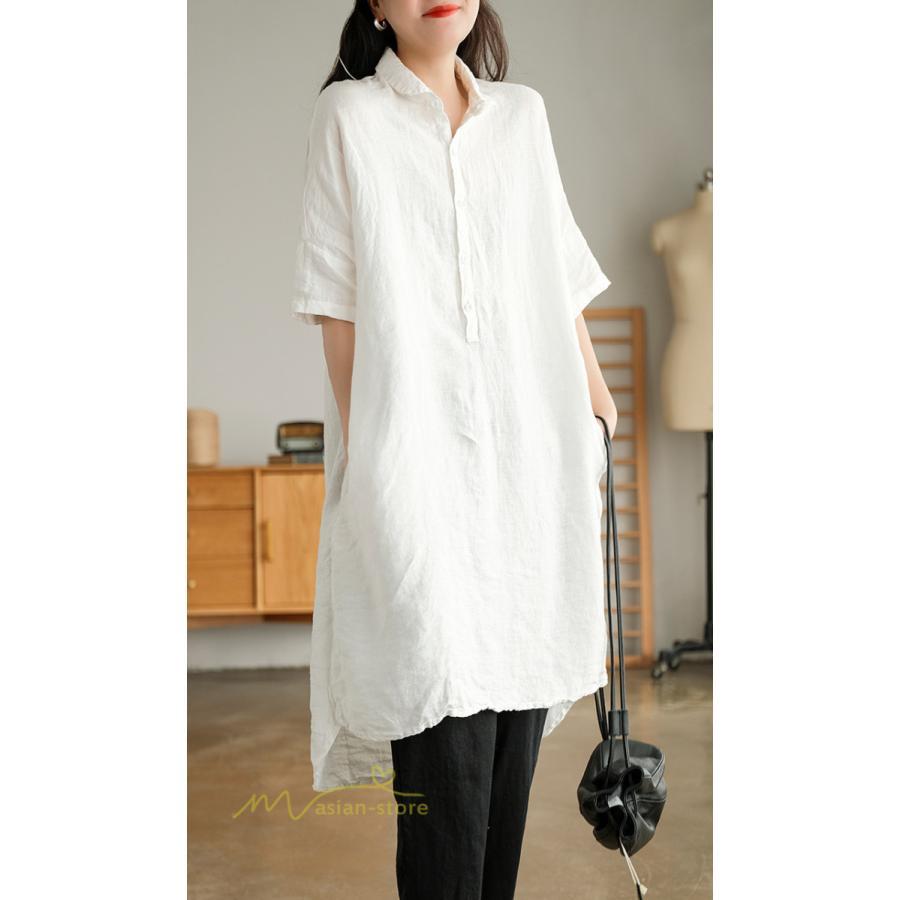 送料無料SALE | ワンピース レディース 夏 カットソー シャツワンピース スカート 麻 綿 大きいサイズ サマー Tシャツ 可愛い 30代 40代 20代 体型カバー ゆったり 送料無料