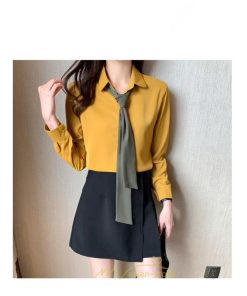 シャツ・ブラウス | シャツ ブラウス 秋冬 レディース 蝶結び きれいめ フォーマル 春 長袖 オフィス 通勤 OL シフォン リクルート エレガント お仕事 オシャレ 就活 面接 上品