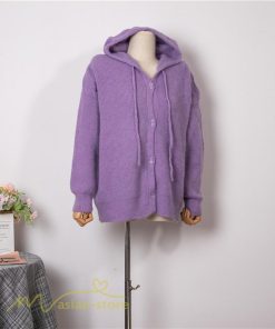 カーディガン | ニットニットパーカー セーター フード付き アウター 羽織り 秋冬 レディース トップス 通学通勤 ゆったり 7色 厚手 ニットアウター 20代40代