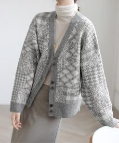 ニット・セーター | ニットジャケット レディース Vネック