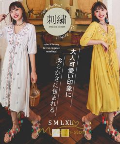 マキシ | ワンピース 膝下 カジュアル 上品 きれいめ 通勤 レディース 七分袖 体型カバー インスタ映え 撮影 個性的 クラシック 大人可愛い 高級感 普段使い 海外旅行