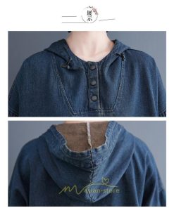 シャツ・ブラウス | デニムシャツ レディース長袖 トップス ブラウス ブルー 春 秋 カジュアル シャツ おしゃれ 可愛い マタニティ フード カジュアル 大きいサイズ 送料無料