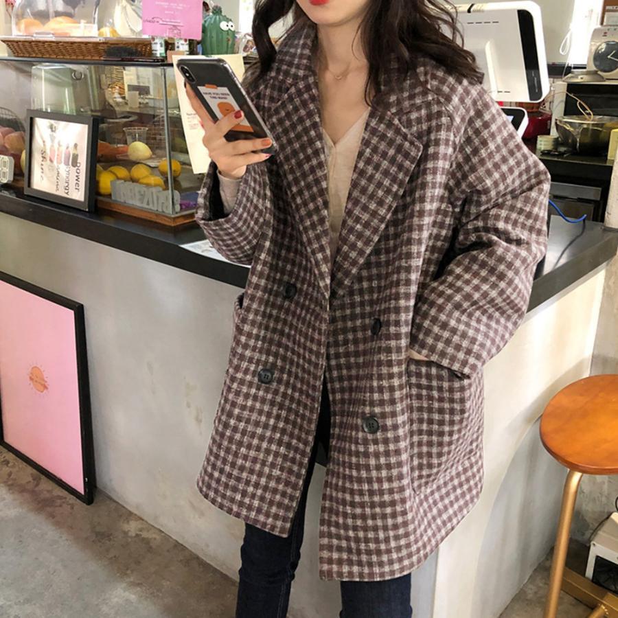 ジャケット・ブルゾン | テーラードジャケット チェック柄 コート