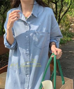 マキシ | ワンピース シャツワンピース ロングデニムシャツワンピース 韓国ファッション 20代30代40代50代 着回し 通勤通学 上品 着痩せ お出かけ 激売れ カジュアル