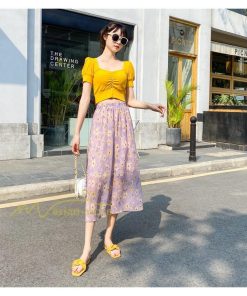 スカート | レディース シフォン フレア マキシ ロングウエストゴム マキシ花柄 ゆったり 20代30代40代50代 通勤通学 普通着 お出かけ お呼ばれ