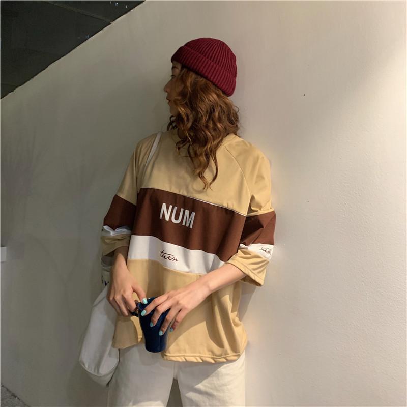 パジャマ ルームウェア | ビッグTシャツ レディーストップス ロングTシャツ ゆったりカジュアル可愛い M L XL XXL ベージュ 黒 ブルー ブラック 2020春夏ロングTシャツ