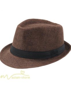 メンズ | 58cm帽子 UVカット 日焼け防止 ハット 紳士 中折れハット 麻 中折れ帽子 カジュアル 無地 ジェントルマン 20代 30代 40代 メンズタイル コーデ