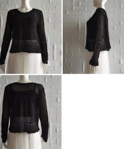 透かし編みトップス | 透かし編み ニットトップス レディース