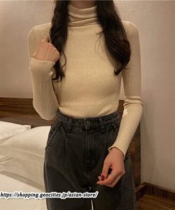 ニット・セーター | カットソー ニット レディース リブニット 長袖 秋冬 春 トップス スリム ストレッチ インナー 無地 プルオーバー 長袖カットソー 長袖ニット 通学通勤 着痩せ