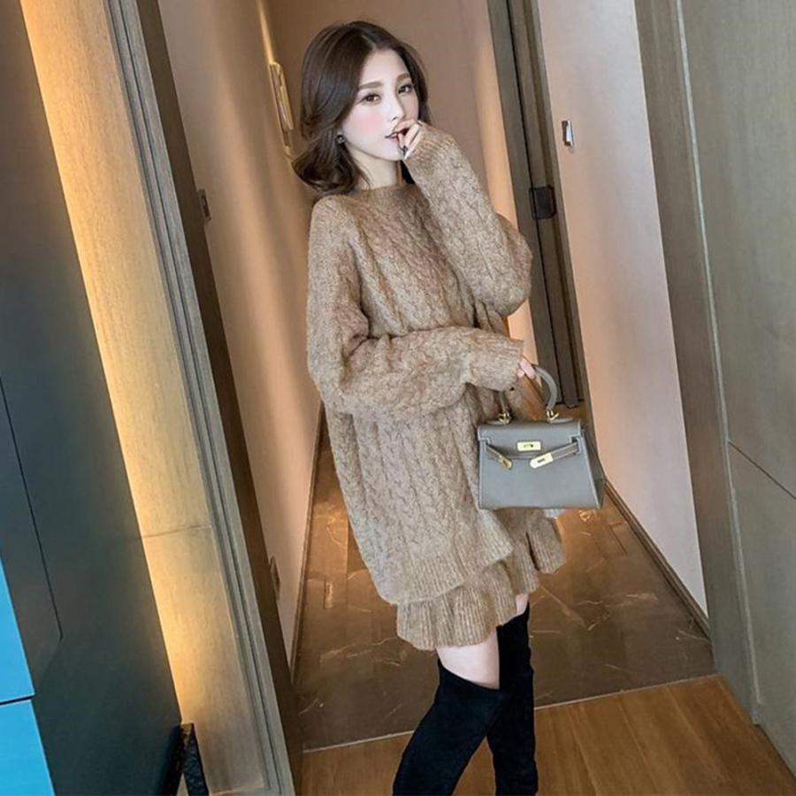 ニット・セーター | 韓国 ニット セットアップ ミニスカート