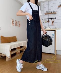 オーバーオール サロペット | レディース レディス ボトムス ジャンバースカート サロペット ロング丈 無地 20代30代40代 ワンピース デニムワンピース 体型カバー 2021 ゆったり ロング