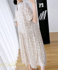 ワンピース | マタニティレディース 着痩せ 韓国風 小花柄 妊婦服 マタニティウェア 上品 大きいサイズ 夏服 Aラインお出かけ マタニティ